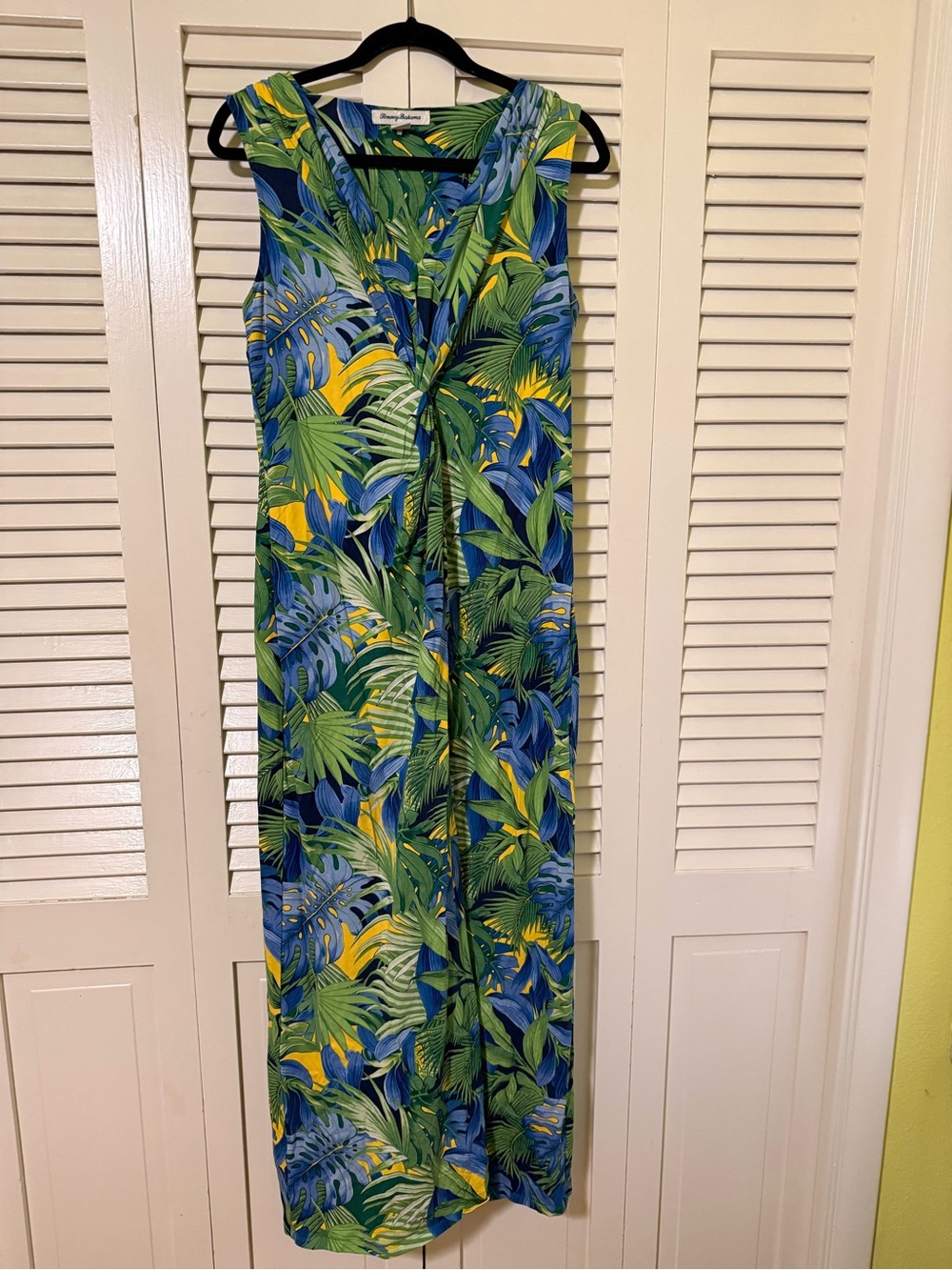 Tropical Monstera Leaf Print Maxi Dress